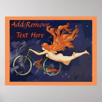 Affiche Angle de cycle vintage Ajouter un texte