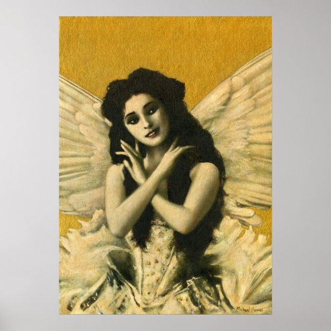 Affiche Angle vintage sur l'impression Gold (Devant)