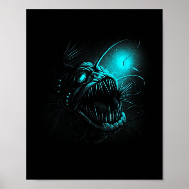 Affiche Anglerfish Deep Sea Creatures Angler Fish Ocean Se (Devant)
