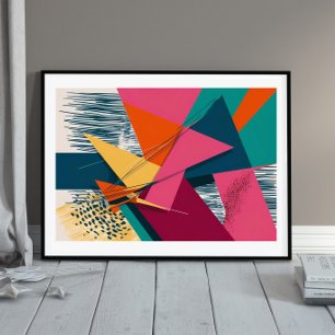 Affiche Angles dynamiques et éclatement des couleurs