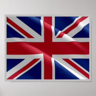 Affiche Angleterre - Drapeau au Royaume-Uni -