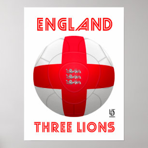 Affiche Angleterre - Football des Trois Lions