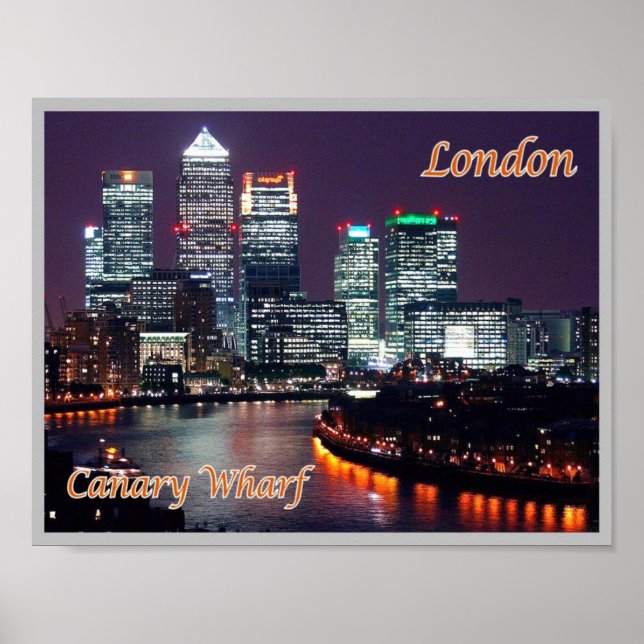 Affiche Angleterre - Londres - Canary Wharf - (Devant)