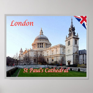 Affiche Angleterre - Londres - Cathédrale Saint-Paul -