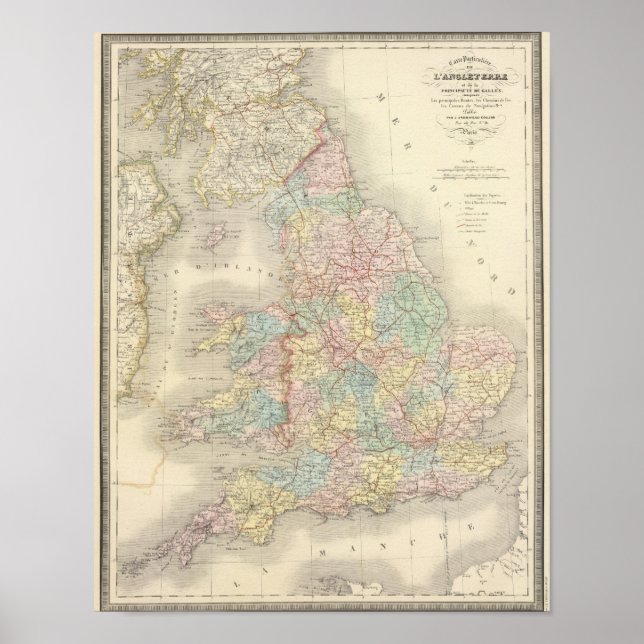 Affiche Angleterre, Pays de Galles 4 (Devant)