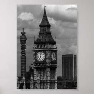 Affiche Angleterre vintage Londres tour du bureau de poste