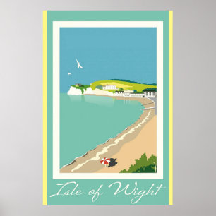Affiche Angleterre Vintage voyage de l'île de Wight
