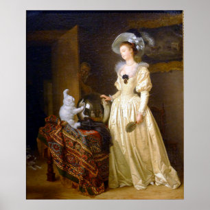 Affiche Angora Cat - Fragonard Animal Portrait