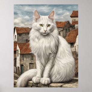 Affiche Angora turc - Art Chat Imprimer