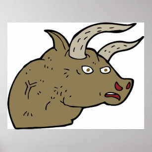 Affiche Angry Bull Head