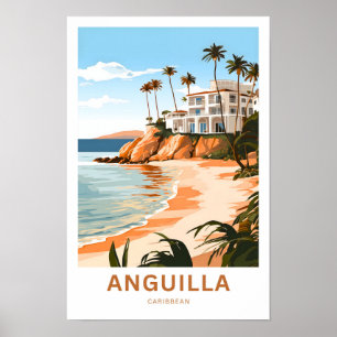 Affiche Anguilla Caribbean Travel Print