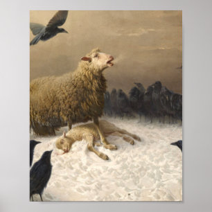 Affiche Anguish By August Friedrich Albrecht Schenck 1876