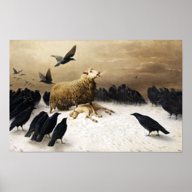 Affiche Anguish par August Friedrich Albrecht Schenck (Devant)