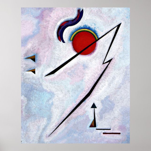 Affiche Angular Line, abstract art by Kandinsky, (Devant)