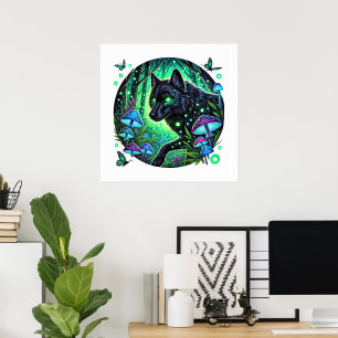 Affiche animal amateur de loups cool