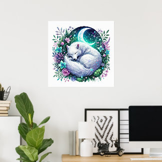 Affiche animal amateur de loups cool