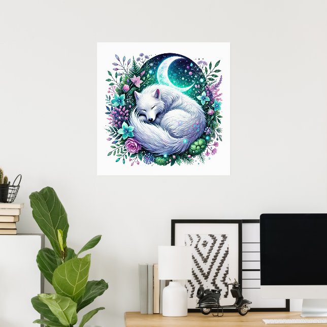Affiche animal amateur de loups cool (Bureau à domicile)