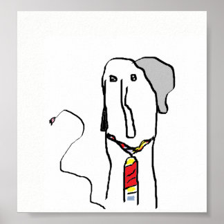 Affiche Animal amusant Eléphant