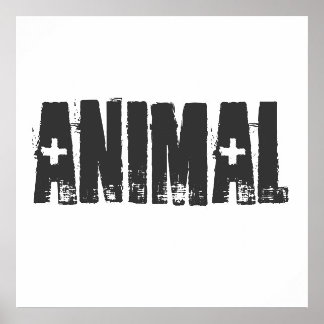 Affiche Animal - Corps de gym Fitness musculation (Devant)