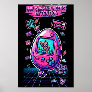 Affiche Animal de compagnie virtuel Cryptide 1997 — Retro