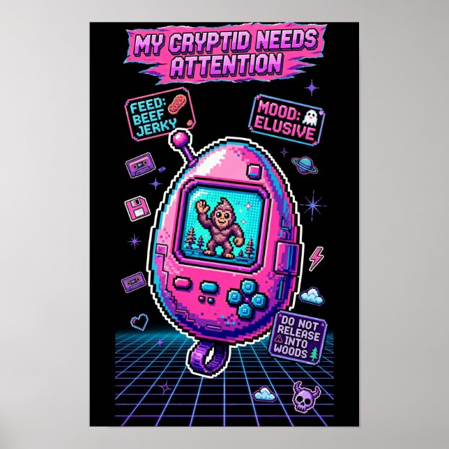 Affiche Animal de compagnie virtuel Cryptide 1997 — Retro  (Devant)