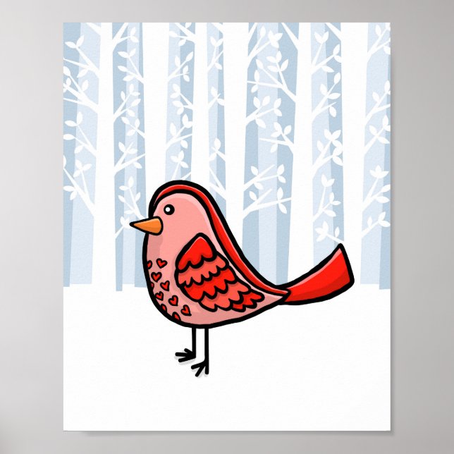 Affiche Animal de la forêt oiseau (Devant)