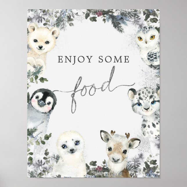 Affiche Animal de l'Arctique Hiver Onederland 1er Annivers (Devant)