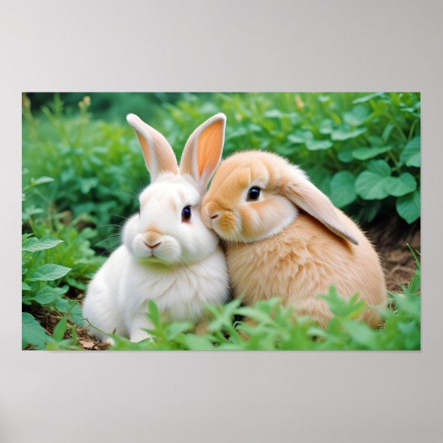 Affiche Animal lapin Nature Faune Affection Soin (Devant)
