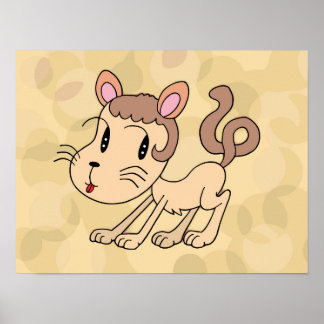 Affiche Animal légèrement mystérieux et élégant.