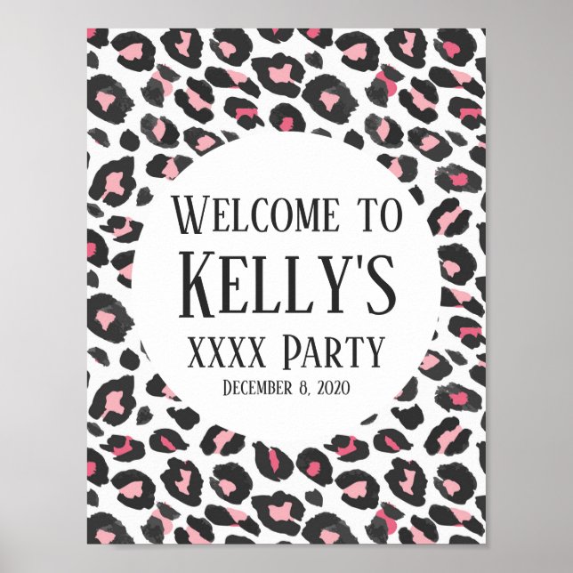 Affiche Animal, léopard, guépard signe de bienvenue (Devant)