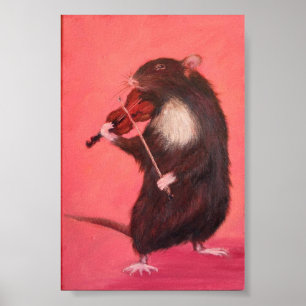 Affiche animal, mignonne, animaux, aquarelle, drôle, natur