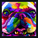 Affiche Animal pop-art<br><div class="desc">Poster de Chien Coloré de Chien à Chien Français</div>