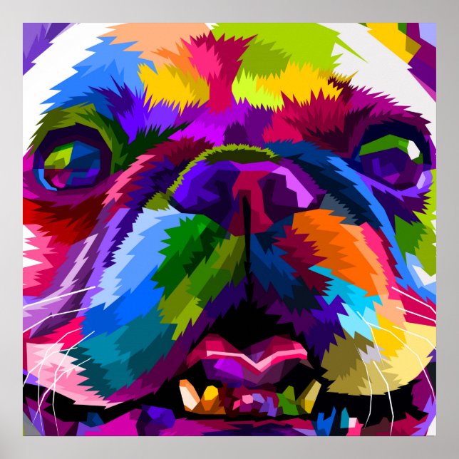 Affiche Animal pop-art (Devant)