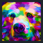 Affiche Animal pop-art<br><div class="desc">Affiche colorée de l'ours</div>