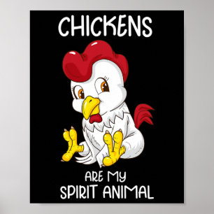 Affiche Animal spirituel poulet Femmes éleveuse de poulets