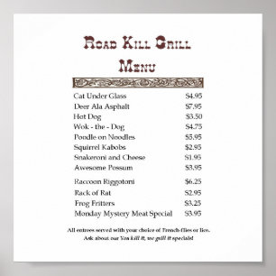 Affiche Animal tué sur une route