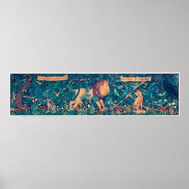 Affiche Animals dans The Forest, William Morris (Devant)