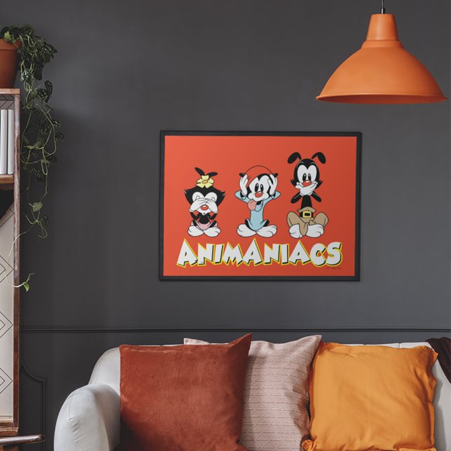 Affiche Animaniacs | Graphique de Warner Sibings "No Evil" (Créateur téléchargé)