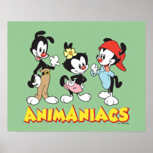 Affiche Animaniacs   Yakko, Dot et Wakko debout