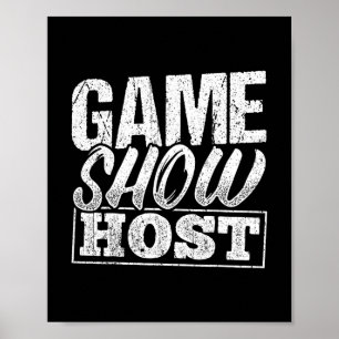 Affiche Animateur de jeu télévisé - Joueur de soirée quiz 
