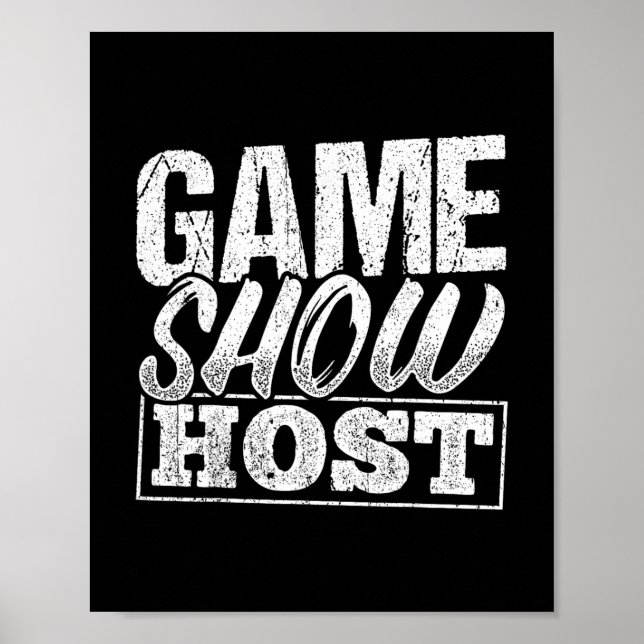Affiche Animateur de jeu télévisé - Joueur de soirée quiz  (Devant)