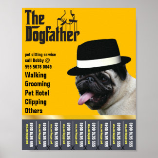 Affiche Animaux assis 🐾 Dogfather Chien Walker Fiable