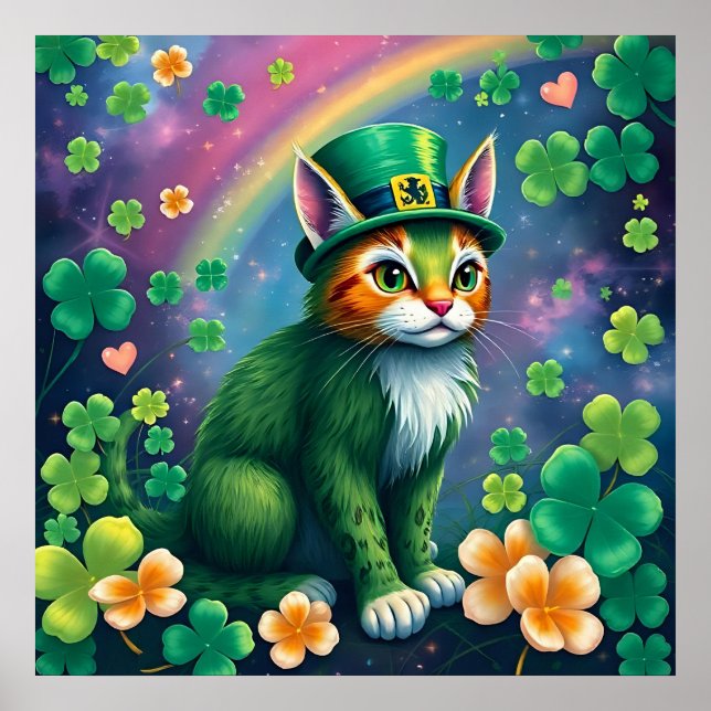Affiche Animaux chanceux déguisés - Saint Patrick’s Day Fu (Devant)