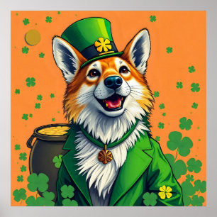 Affiche Animaux chanceux déguisés - Saint Patrick’s Day Fu