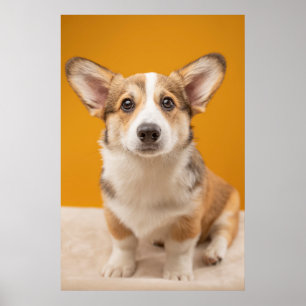 Affiche Animaux de bébés cutest   Corgi Portrait sur Orang