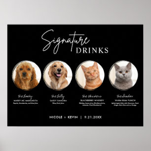 Affiche Animaux de compagnie imprimable Signature Boissons