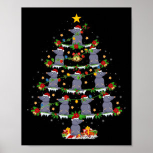Affiche Animaux de compagnie Jumeaux Père Noël Mole arbre
