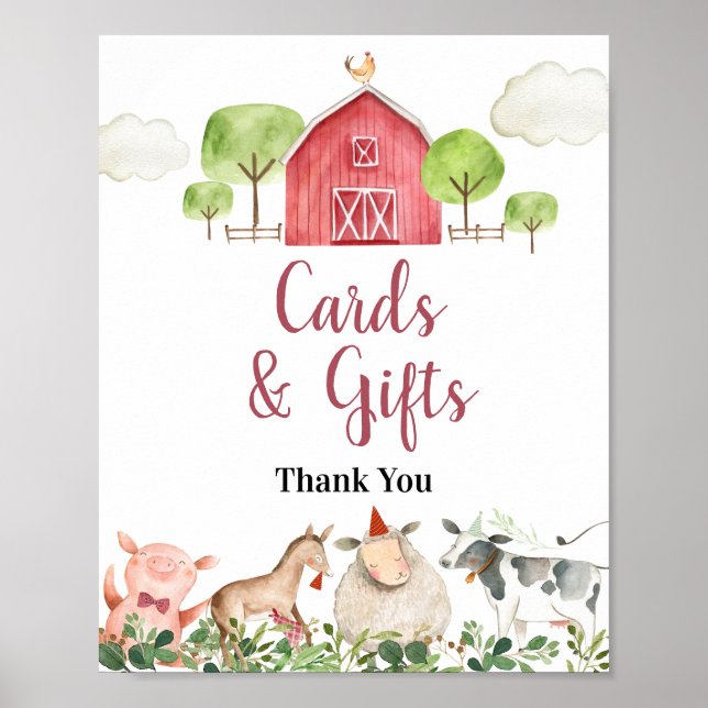 Affiche Animaux de ferme Barnyard Cartes et cadeaux (Devant)