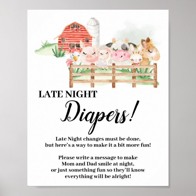 Affiche Animaux de ferme Diapeurs de nuit tardive Signal B (Devant)