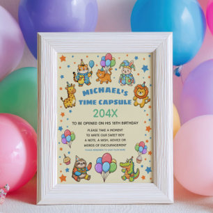 Affiche Animaux de Fête ZOO Capsule Temporelle de Premier
